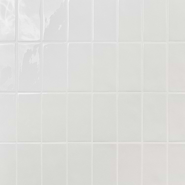Nabi Blanco White 4.5x9 Subway Polished Glass Tile