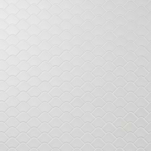 Suki White 2x3 Fishscale Matte Glass Mosaic Tile