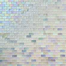 Splash Glacier White 1x2 Polished Glass Mosaic Tile