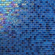 Splash Lagoon Blue 1x2 Polished Glass Mosaic Tile