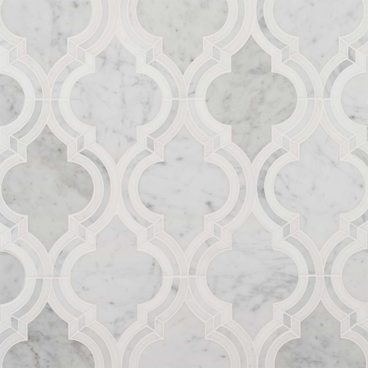 Sample-Abernethy Marble Waterjet Polished Mosaic Tile