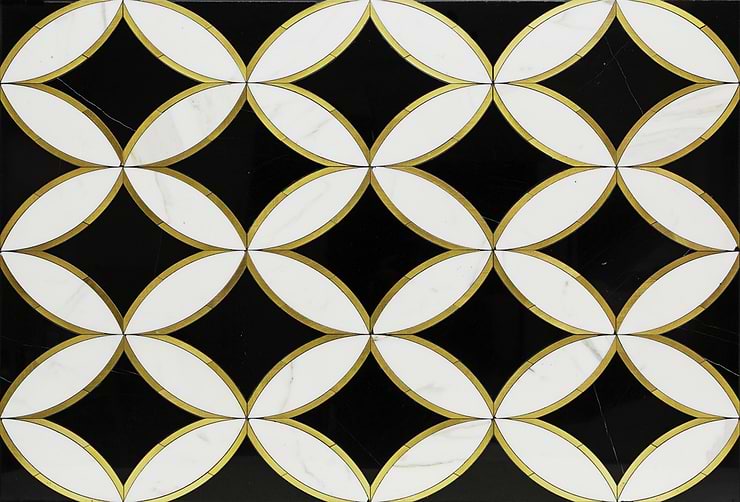 Kaleidoscope Oblique Marble Tile