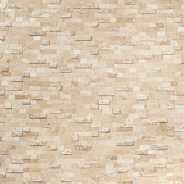Mini Brick LPS Crema Beige Peel & Stick Self Adhesive Polished Stone Mosaic Tile