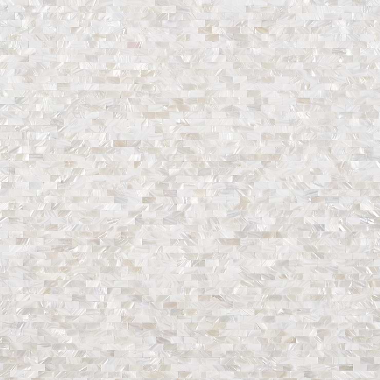 Mother of Pearl LPS Beige Mini Brick Seamless Peel & Stick Self Adhesive Polished Pearl Shell Mosaic Tile