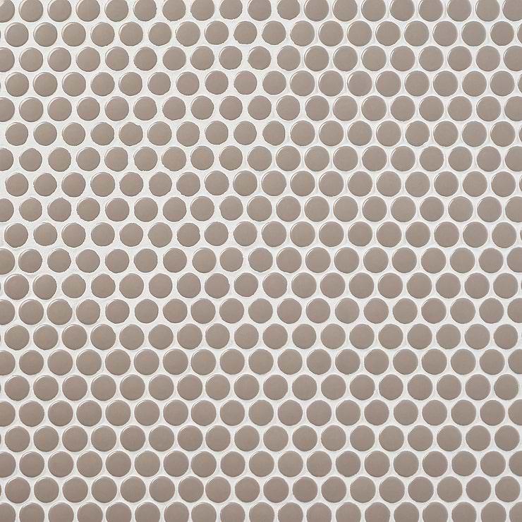 Paradise 2.0 Firma Beige 1" Circles Polished Porcelain Mosaic