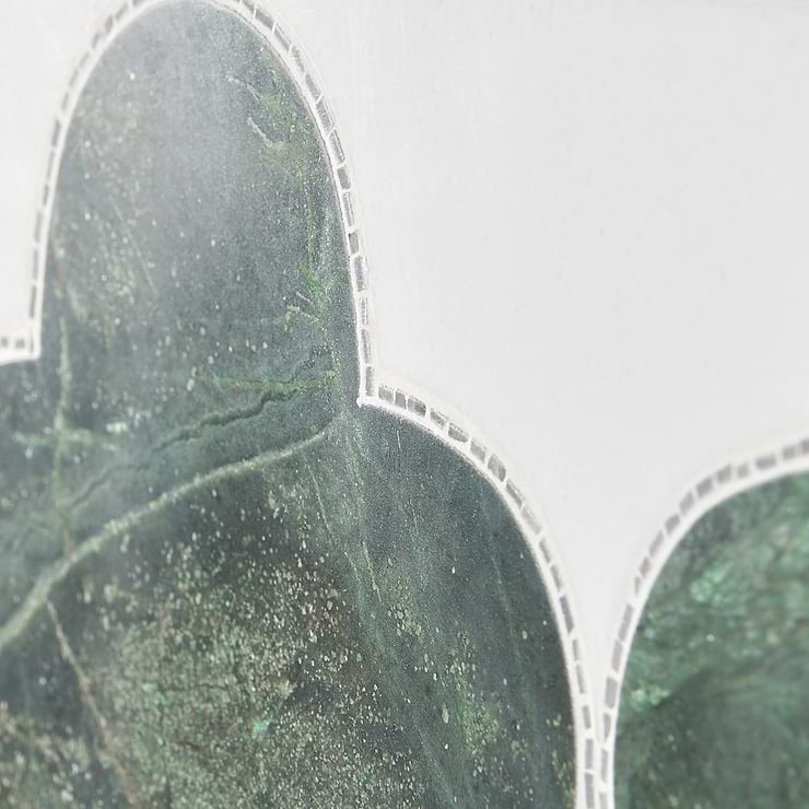 Layla Verde Polished Marble Mosaic Tile