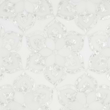 Aurora Marble and Pearl Glass Tile