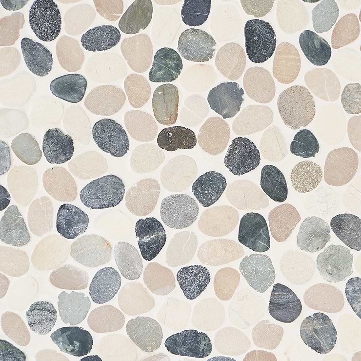 Nature Raja Ampat Round Pebble Mosaic
