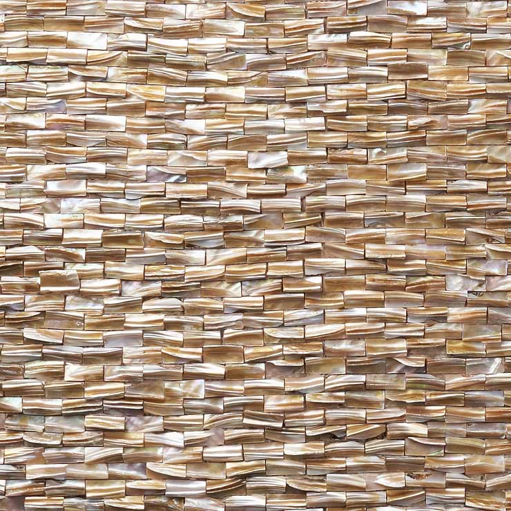 South Seas Pearl 3D Brick Pattern Polished Mosaic Tile