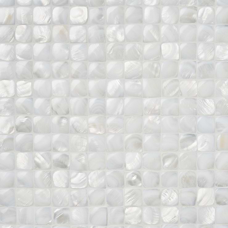Mother of Pearl Nacre White 3D Pearl Polished Mosaic Tile