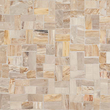Fossil Beige Antique Tumbled Marble Mosaic