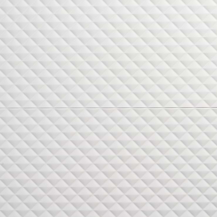 Reverb Pillowed White 12x36 3D Matte Ceramic Tile