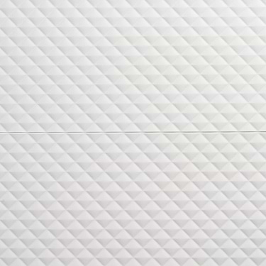 Reverb Pillowed White 12x36 3D Matte Ceramic Tile  - Sample