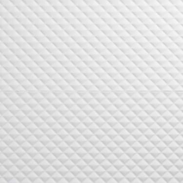 Reverb Pillowed White 12x36 3D Glossy Ceramic Tile  - Sample