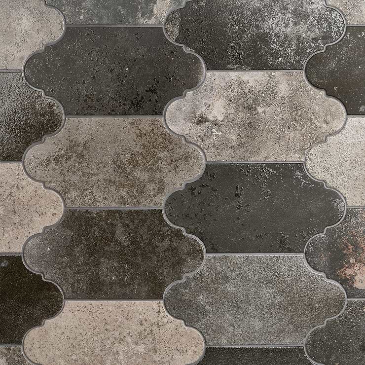 Adorno Arabesque Magma Mixed Gray 6x10 Semi-Polished Porcelain Tile