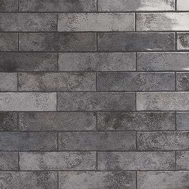 Kalay Antracite 3x12 Glossy Ceramic Tile - Sample