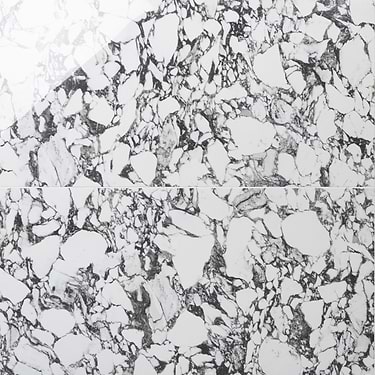 Drama Pebble Black & White 24x48 Polished Porcelain Tile