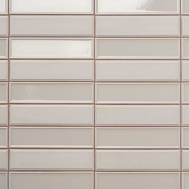 Eastside Mix Ecru Beige 2x9 Beveled Framed Glossy & Matte Ceramic Subway Tile