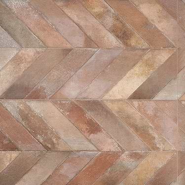 Sculpt Chevron Cotto 24x48 Natural Porcelain Tile  - Sample