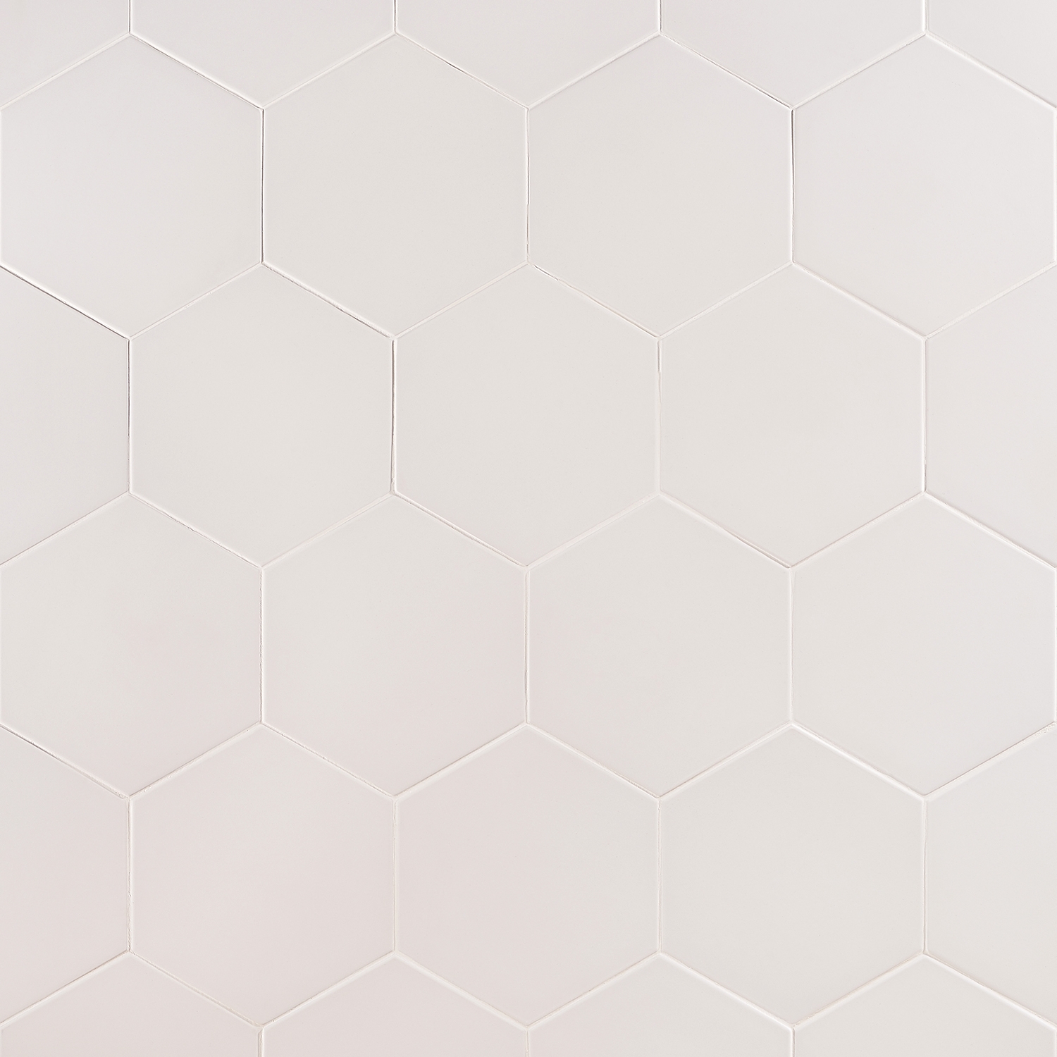 HexArt Blanco White 8" Hexagon Matte Porcelain Tile