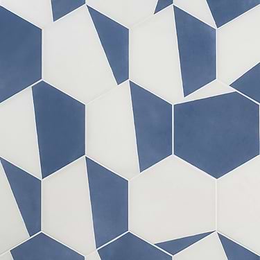 HexArt Pop Azul Blue 8" Hexagon Matte Porcelain Tile