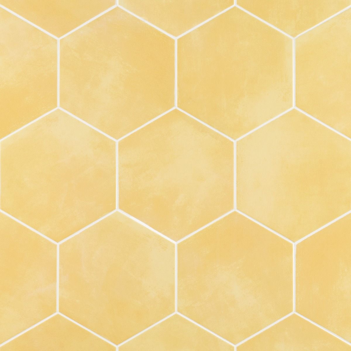HexArt Yellow 8" Hexagon Matte Porcelain Tile