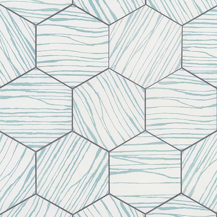 HexArt Zen Sky Blanco 8" Hexagon Matte Porcelain Tile