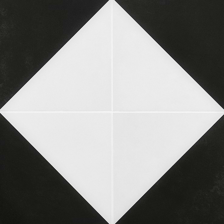 Art Geo by Elizabeth Sutton Cement Dos Charcoal Gray 8x8 Matte Porcelain Tile: Pattern 2