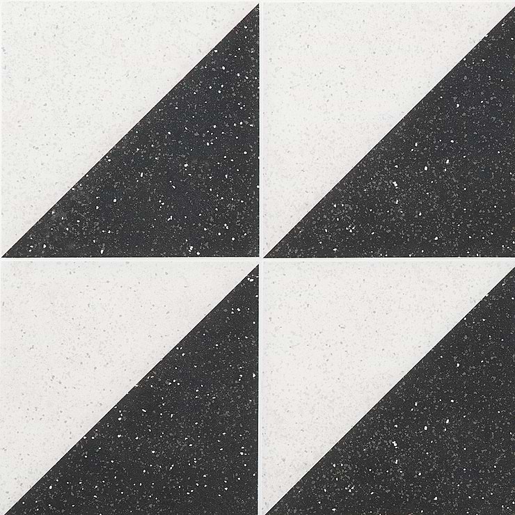 Art Geo Terrazzo Dos Charcoal Gray by Elizabeth Sutton 8x8 Matte Porcelain Tile