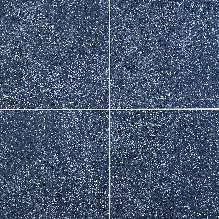 Art Geo by Elizabeth Sutton Terrazzo Blue 8x8 Matte Porcelain Tile