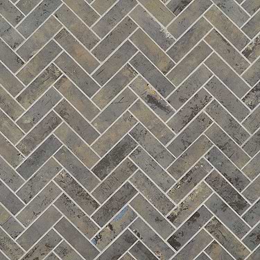 Portrait Sage Gray 1x4 Herringbone Matte Porcelain Mosaic  - Sample