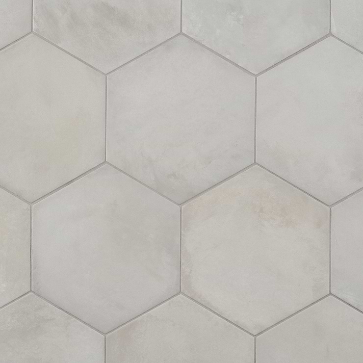 Ava Gray Sabbia 8" Hexagon Matte Porcelain Tile