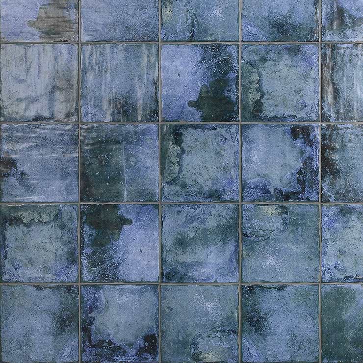 Angela Harris Dunmore Blu 8x8 Ceramic Floor Tile 