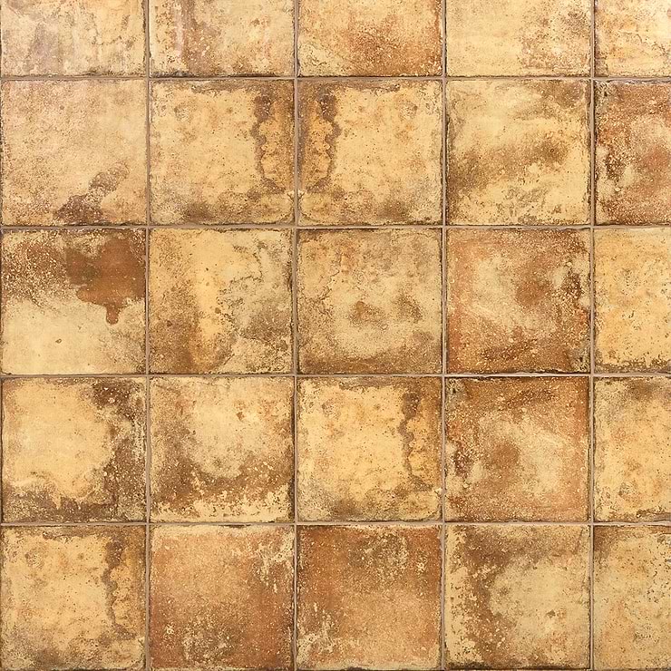 Angela Harris Dunmore Ocre 8x8 Ceramic Floor Tile