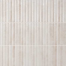 Curve Fluted White 6x12 3D Glossy Ceramic Tile