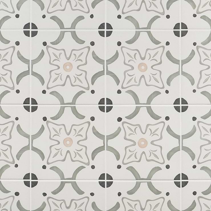 Lapaz Flora Green 9x9 Matte Porcelain Tile