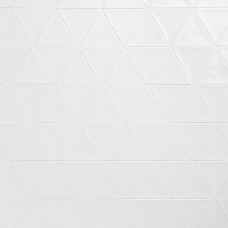 Bellami Triangulo Bianco 5x4 Glazed Ceramic Tile