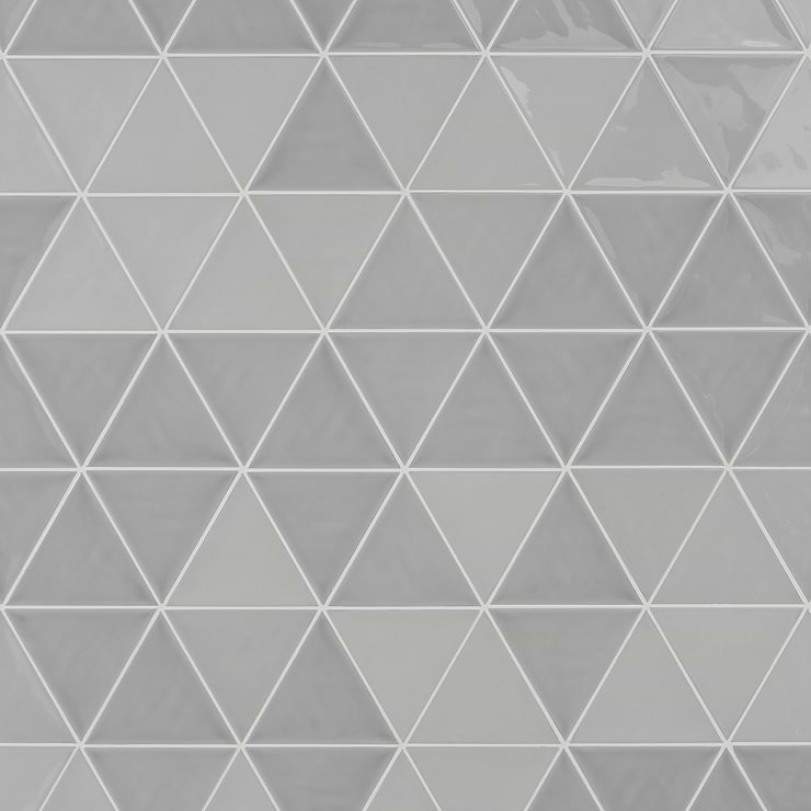 Bellami Triangulo Grigio 5x4 Glazed Ceramic Tile