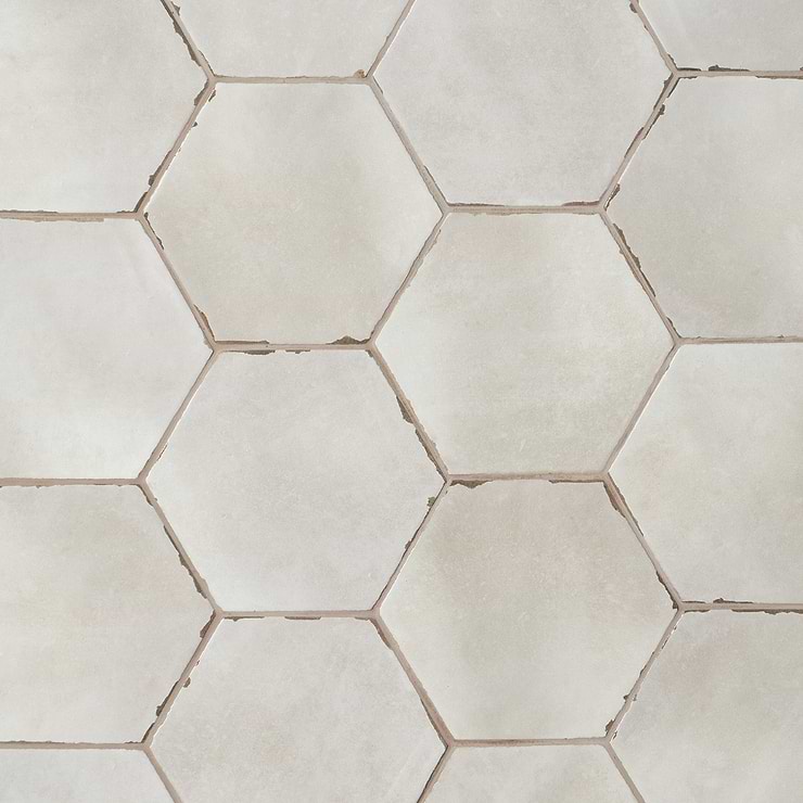 Sasha Hex Tiberio Taupe 6 " Matte Porcelain Hexagon Tile