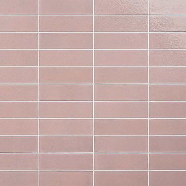 Color One Blush Pink 2x8 Glossy Lava Stone Tile - Sample