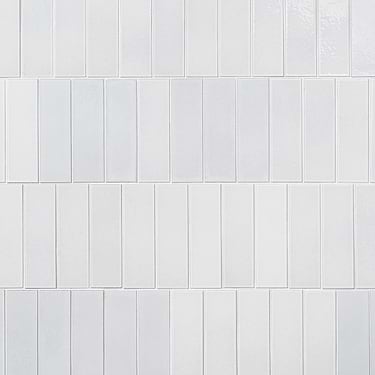 Color One Milk White 2x8 Glossy Lava Stone Subway Tile