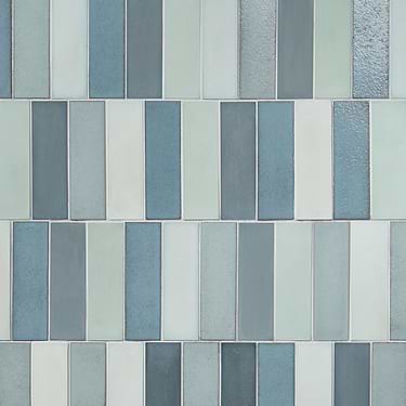 Color One Ocean Blend 2x8 Cement and Lava Stone Tiles - Sample