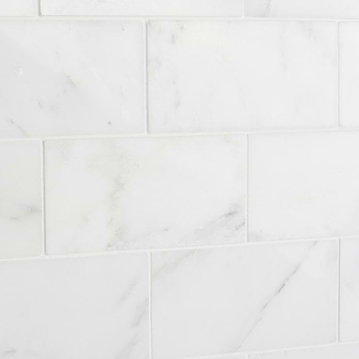 Asian Statuary 3x6" Polished Marble Subway Tile