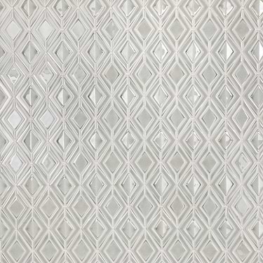 Nabi Jewel Tundra Gray 3D Glossy Crackled Glass Mosaic
