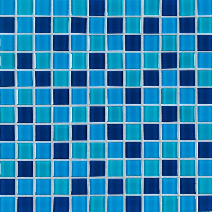 Watercolors Champlain Blue 1x1 Glass Mosaic