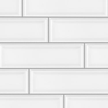 Astoria White 3x9 Beveled Glazed Ceramic Subway Tile