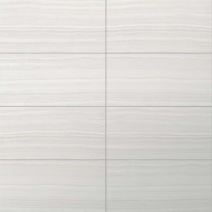 Miles Bright White 12x24 Matte Porcelain Tile