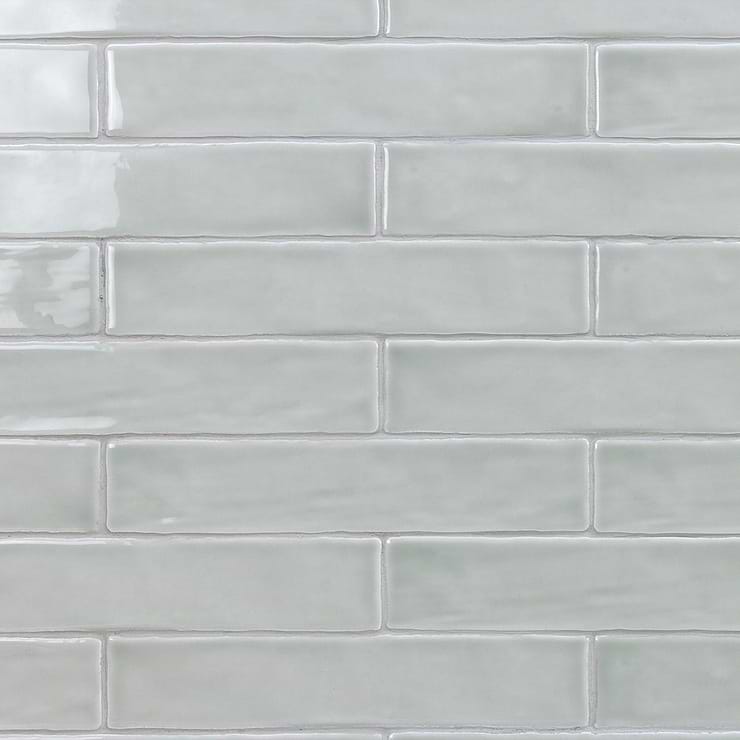 Seaport Chameleon Sage Gray 2x10 Polished Ceramic Subway Wall Tile