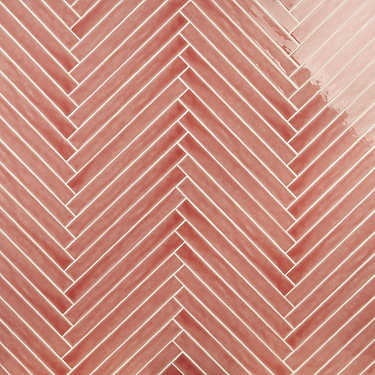 Carolina Coral Pink 2x20 Polished Ceramic Tile - Sample