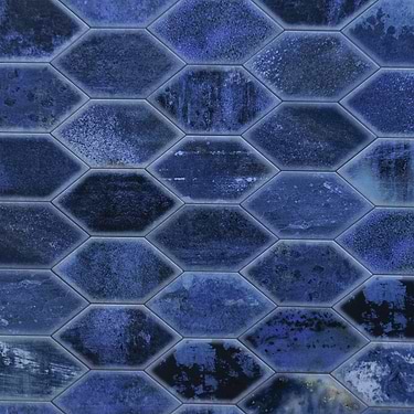 Adorno Blue 7x13 Hexagon Matte Porcelain Tile - Sample